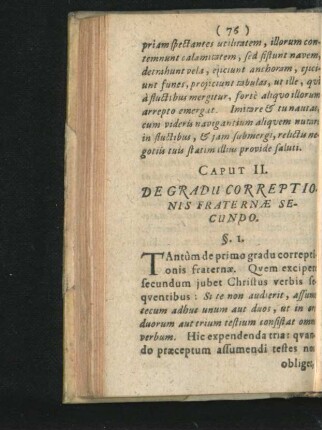 Caput II. De Gradu Correptionis Fraternae Secundo.