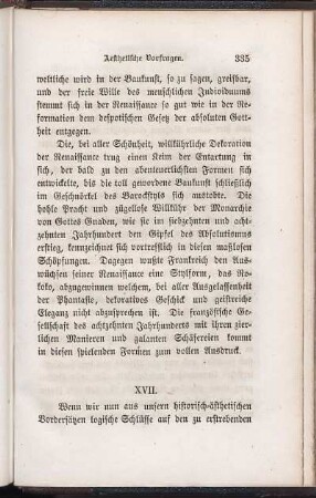 [Aesthetische Vorfragen.] XVII.
