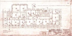 Neureuther, Gottfried von; Ludwigshafen; Direktionsgebäude der pfälzischen Eisenbahn - Ostflügel (Grundriss 1. OG)