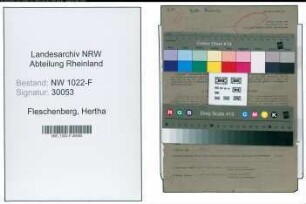 Entnazifizierung Hertha Fleschenberg , geb. 07.06.1903 (Wicklerin)
