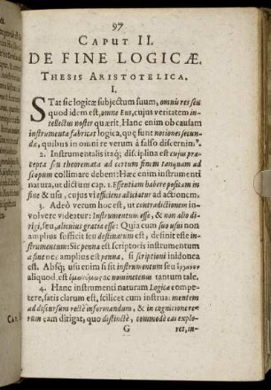 Caput II. De Fine Logicæ.