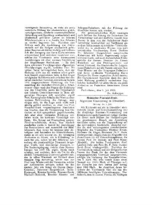 Rheinischer Provinzial-Verein : Allgemeine Versammlung in Düsseldorf, Sonntag den 6. Juli