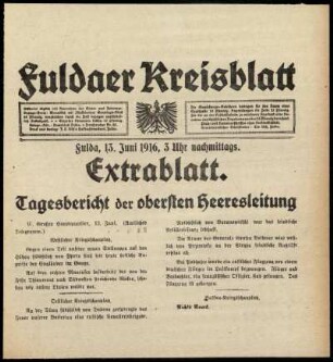 Ausgabe vom Dienstag, den 13. Juni 1916.