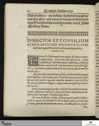 Director Et Consilium Scholasticum Magistris ...