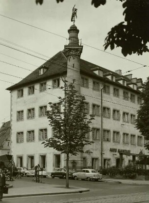 Säule mit Merkur : Stuttgart, Säule mit Merkus, 1598 von Friedrich I. als Wasserwerk errichtet und Alte Kanzlei