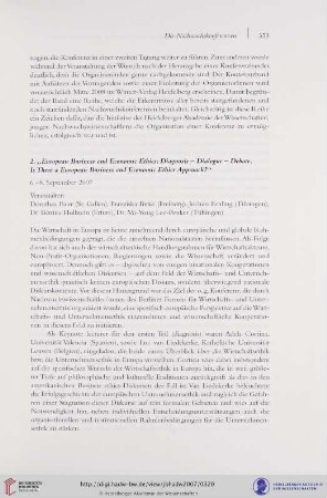 2. European Business and Economic Ethics: Diagnosis - Dialogue - Debate
