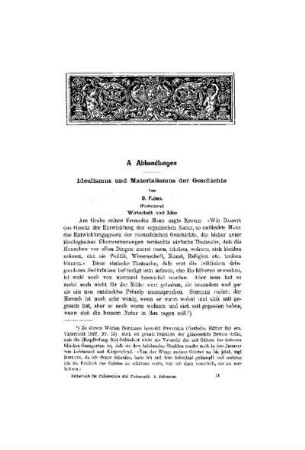 Idealismus und Materialismus der Geschichte : (Fortsetzung)
