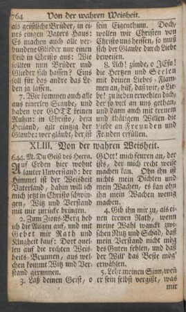 XLIII. Von der wahren Weisheit