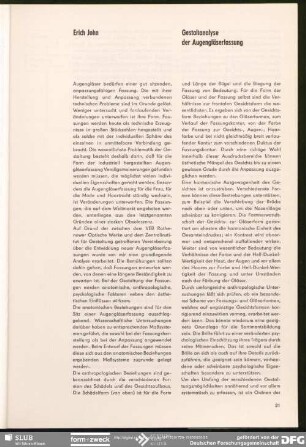 Gestaltanalyse der Augengläserfassung