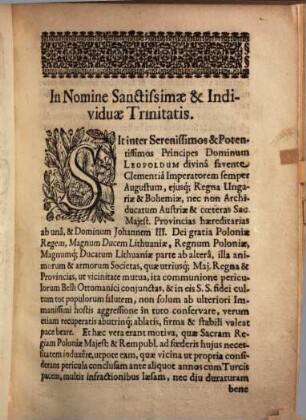 Foedus Off: Et Defensivum Caesareo Polonicum, Contra Turcam Ejusq[ue] Adhaerentes : [Actum Varsoviae sub celebratione generalium Regni Comitiorum die 31. Mensis Martii anno 1683]