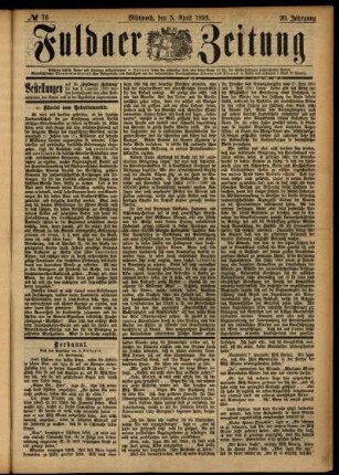 Ausgabe vom Mittwoch, den 05. April 1893.