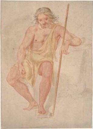 Johannes der Täufer, sitzend
