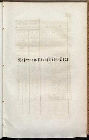 Kasernen-Utensilien-Etat