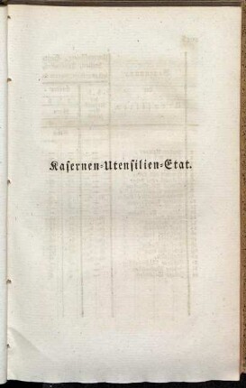 Kasernen-Utensilien-Etat