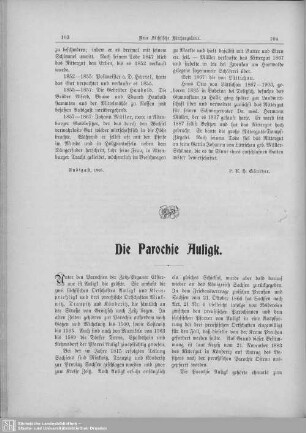 Die Parochie Auligk