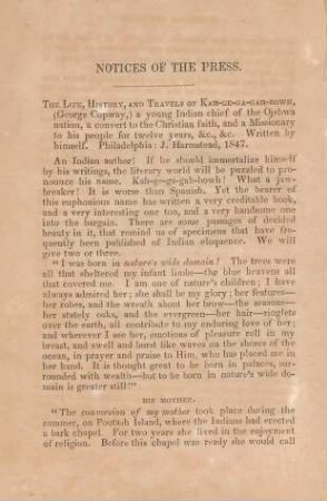 Notices of the press