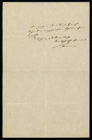 Bescheinigung über die bezahlten Schulden. Tübingen, 02.11.1859.