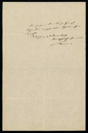Bescheinigung über die bezahlten Schulden. Tübingen, 02.11.1859.