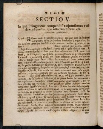 212-222, Sectio V.