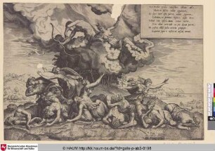 [Apollo and Artemis killing Niobe's children; Der Tod der Kinder Niobe's durch Apollon und Diana]