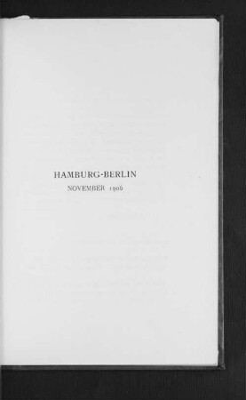 Hamburg-Berlin November 1906
