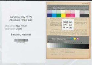 Entnazifizierung Heinrich Steinfort, geb. 14.04.1906 (Schuhmacher)