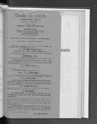Verein für Handlungs=Commis von 1858.
