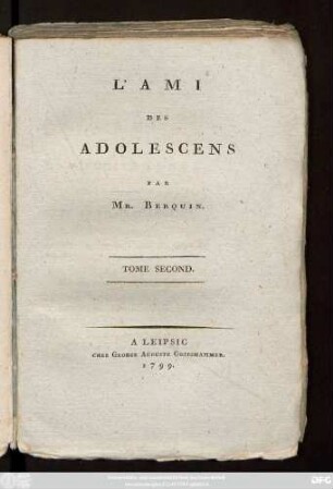 T. 2: L'Ami Des Adolescens