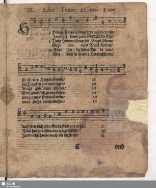 IX. Springt klingt und singt breit aus die Mär