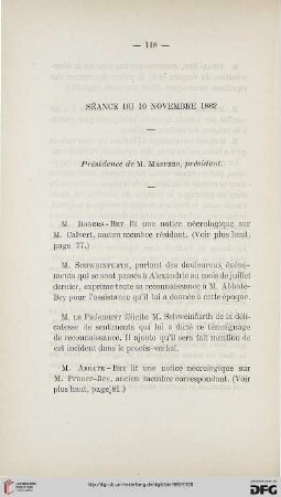 Séance du 10 novembre 1882