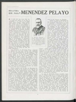 De la vida que pasa - Menéndez Pelayo