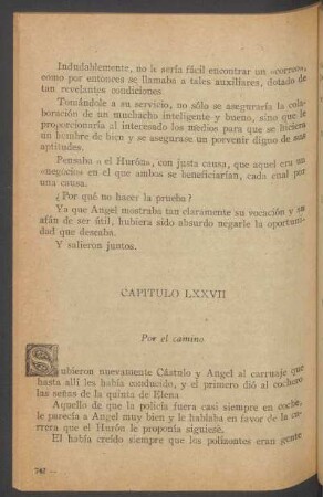 Capítulo LXXVII - Por el camino