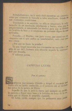 Capítulo LXXVII - Por el camino