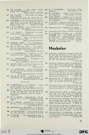 Meubelen (Nr. 593-652)