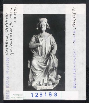 Freiburg i. Br., Münster: Westturm, Weststrebe: Grafenstatue