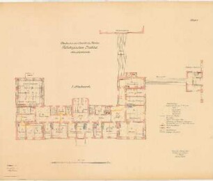 Pathologisches Institut der Charité zu Berlin: Blatt 5, Hauptgebäude, 1. Stockwerk