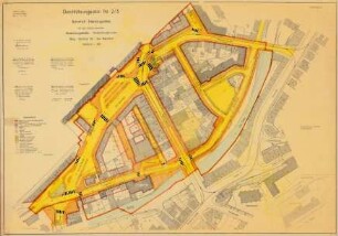 Durchführungsplan Nr. 2/3, Bahnhof-Herrengarten, für das Gebiet zwischen Hindenburgstraße, Hindenburgbrücke, Sieg, Berliner Straße, Am Bahnhof
