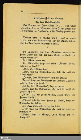 Soldaten-Zeit von ehedem