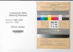 Entnazifizierung Gustav Scholz , geb. 04.10.1914 (Oberleutnant)