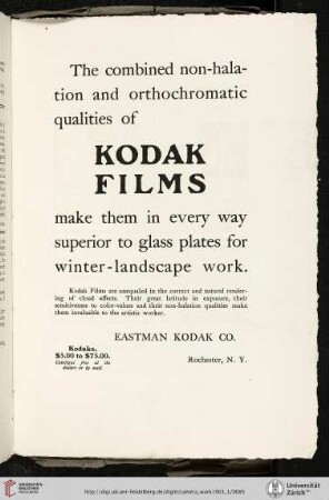 Eastman Kodak Co. [Kodak Films]