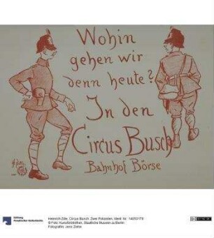 Circus Busch. Zwei Polizisten