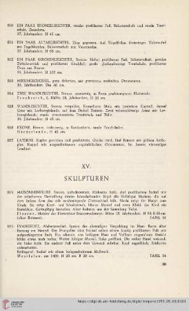 XV. Skulpturen (Nr. 918-984)