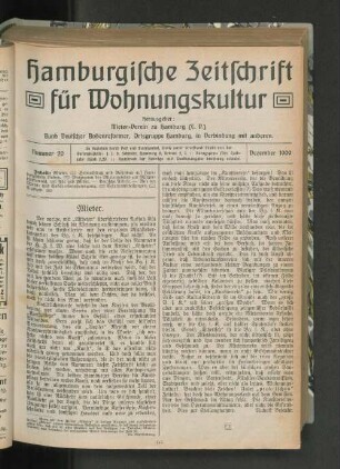 Nummer 20 Dezember 1909