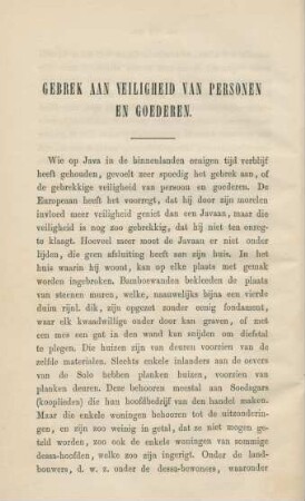 Gebrek aan veiligheid van personen en goederen