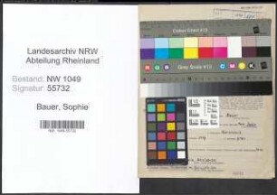 Entnazifizierung Sophie Bauer , geb. 02.07.1897 (Lehrerin)