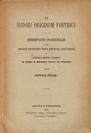 De Isidori Originum fontibus