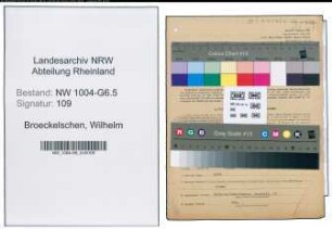 Entnazifizierung Wilhelm Broeckelschen , geb. 18.01.1895 (Kaufm.Angestellter)