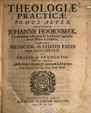 Theologiae Practicae ..., 2