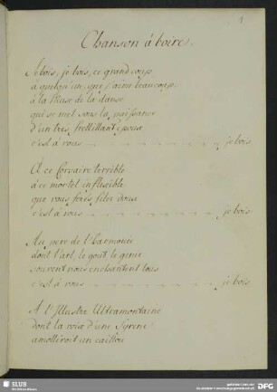 Chanson à boire