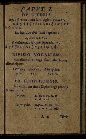 Caput I. De Literis.